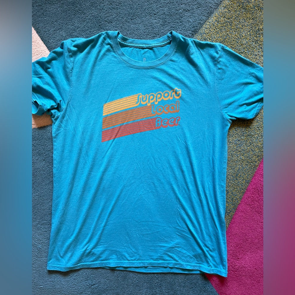 Support Local Beer Blue Graphic Tee